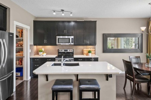 4728 Elgin Avenue Se, Calgary, AB - Indoor Photo Showing Kitchen With Stainless Steel Kitchen With Double Sink With Upgraded Kitchen