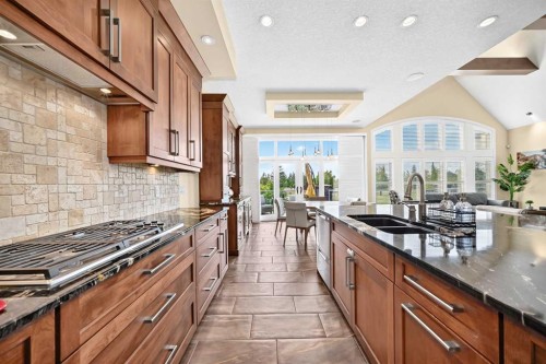 109 Waters Edge Drive, Heritage Pointe, AB - Indoor Photo Showing Kitchen With Double Sink With Upgraded Kitchen