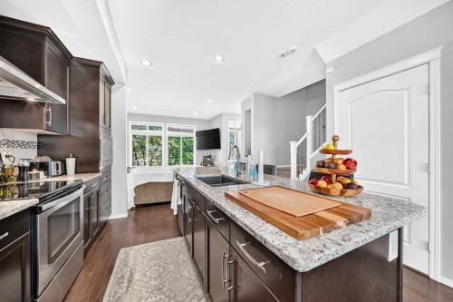 162 Cranford Common Se, Calgary, AB - Indoor Photo Showing Kitchen With Double Sink With Upgraded Kitchen