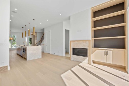 5014 22 Street, Calgary, AB - Indoor With Fireplace