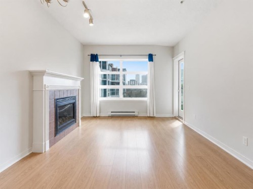 317-333 Riverfront Avenue Se, Calgary, AB - Indoor With Fireplace