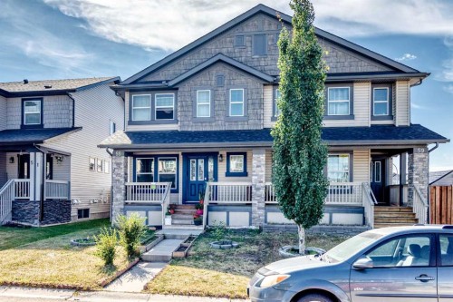 55 Skyview Ranch Lane Ne, Calgary, AB - Outdoor With Deck Patio Veranda With Facade