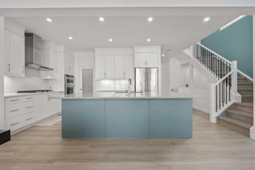 195 Setonstone Landing Se, Calgary, AB - Indoor Photo Showing Kitchen With Upgraded Kitchen
