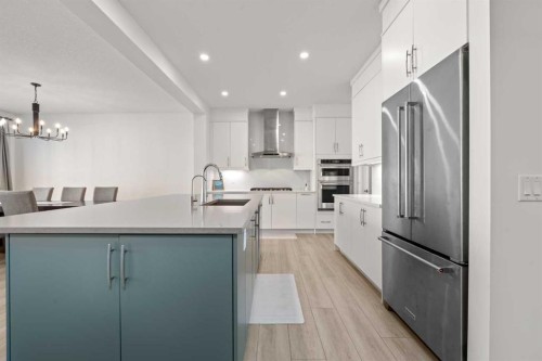 195 Setonstone Landing Se, Calgary, AB - Indoor Photo Showing Kitchen With Upgraded Kitchen