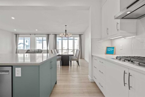 195 Setonstone Landing Se, Calgary, AB - Indoor Photo Showing Kitchen With Upgraded Kitchen