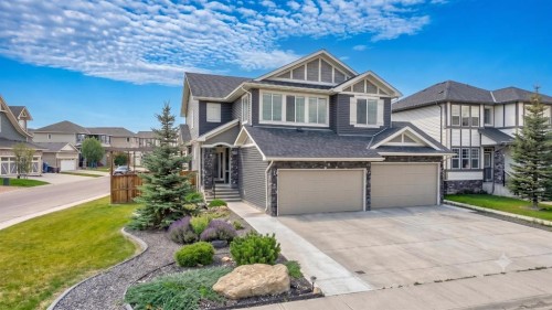 37 Rainbow Falls Boulevard, Chestermere, AB - Outdoor With Facade