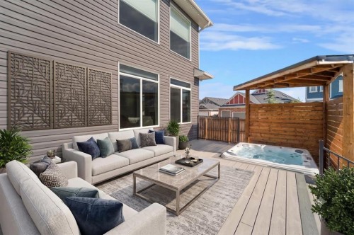 37 Rainbow Falls Boulevard, Chestermere, AB - Outdoor With Deck Patio Veranda With Exterior