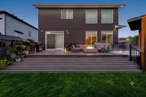 37 Rainbow Falls Boulevard, Chestermere, AB - Outdoor With Deck Patio Veranda With Exterior