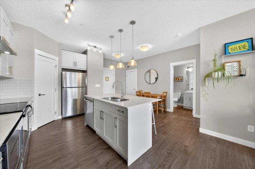 310-10 Walgrove Se, Calgary, AB - Indoor Photo Showing Kitchen With Double Sink With Upgraded Kitchen