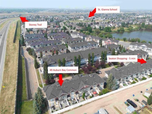 49 Auburn Bay Common Se, Calgary, AB -  With Body Of Water With View