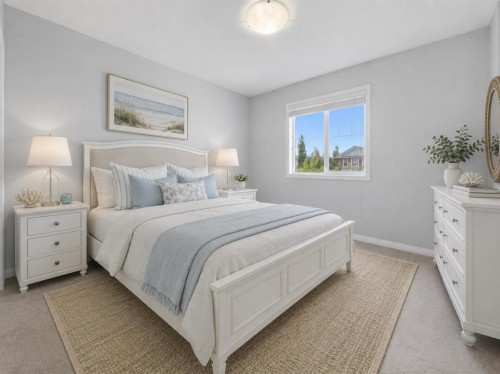 38 Silverado Skies Crescent Sw, Calgary, AB - Indoor Photo Showing Bedroom