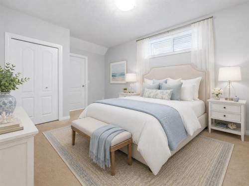 38 Silverado Skies Crescent Sw, Calgary, AB - Indoor Photo Showing Bedroom