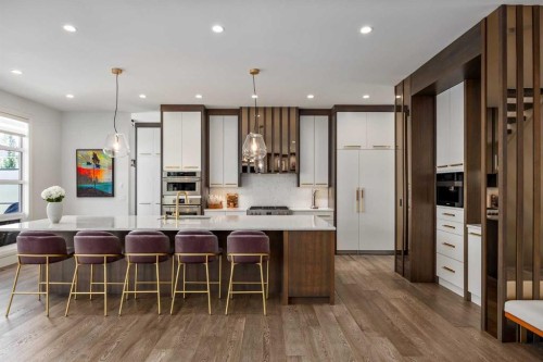 1414 Scotland Street Sw, Calgary, AB - Indoor Photo Showing Kitchen With Upgraded Kitchen
