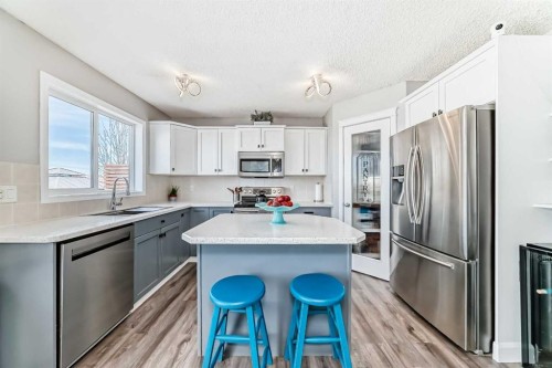 22 Moe Avenue Nw, Langdon, AB - Indoor Photo Showing Kitchen With Stainless Steel Kitchen With Upgraded Kitchen