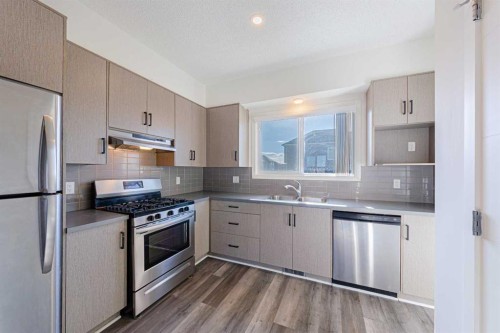 83 Savanna Park Ne, Calgary, AB - Indoor Photo Showing Kitchen With Double Sink