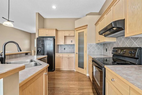 315 Willow Ridge Way, Diamond Valley, AB - Indoor Photo Showing Kitchen With Double Sink
