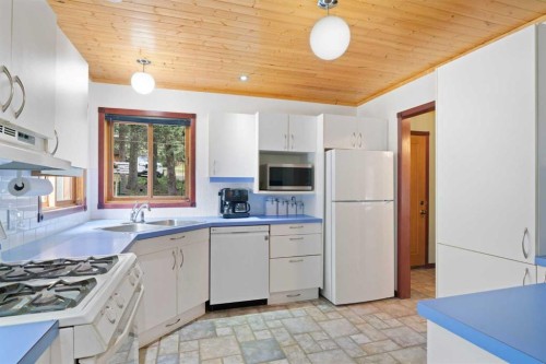 5 Eagle Drive, Waiparous, AB - Indoor Photo Showing Kitchen With Double Sink