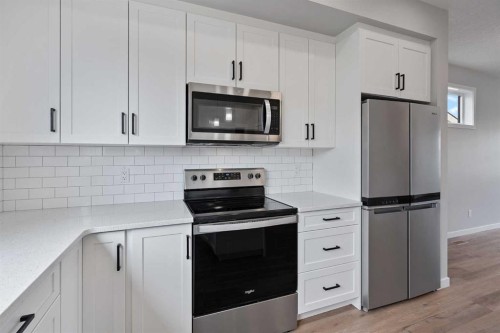 1006 Mahogany Boulevard Se, Calgary, AB - Indoor Photo Showing Kitchen With Stainless Steel Kitchen With Upgraded Kitchen