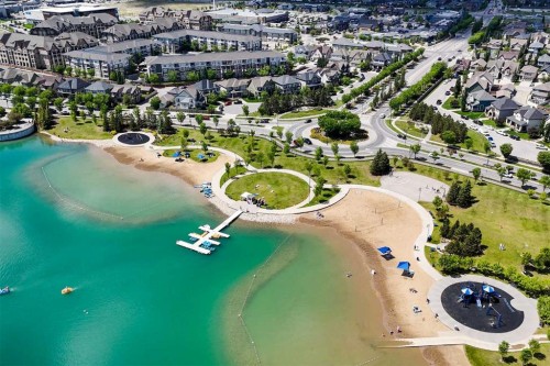 1006 Mahogany Boulevard Se, Calgary, AB - Outdoor With Body Of Water With View