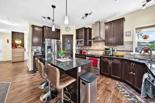 157 Sage Valley Road Nw, Calgary, AB - Indoor Photo Showing Kitchen With Double Sink With Upgraded Kitchen