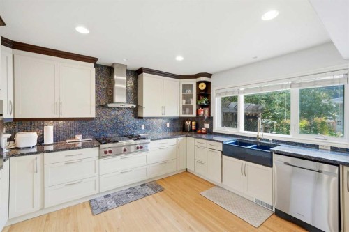 721 27 Avenue Nw, Calgary, AB - Indoor Photo Showing Kitchen With Double Sink