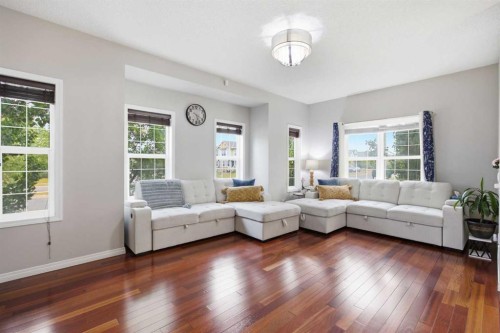 336 Silverado Drive Sw, Calgary, AB - Indoor Photo Showing Living Room
