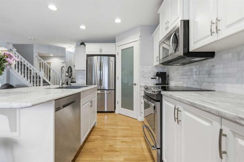 182 Kincora Park Nw, Calgary, AB - Indoor Photo Showing Kitchen With Stainless Steel Kitchen With Upgraded Kitchen