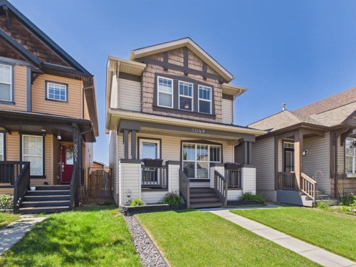 2049 New Brighton Gardens Se, Calgary, AB - Outdoor With Deck Patio Veranda With Facade