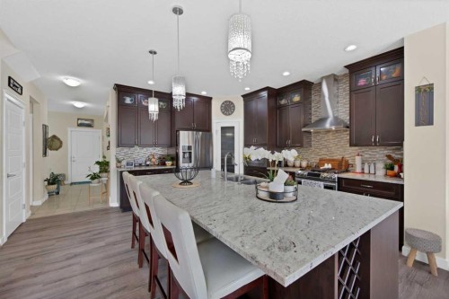 237 Cornerstone Manor Ne, Calgary, AB - Indoor Photo Showing Kitchen With Upgraded Kitchen