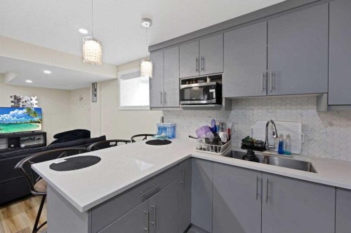 237 Cornerstone Manor Ne, Calgary, AB - Indoor Photo Showing Kitchen With Upgraded Kitchen