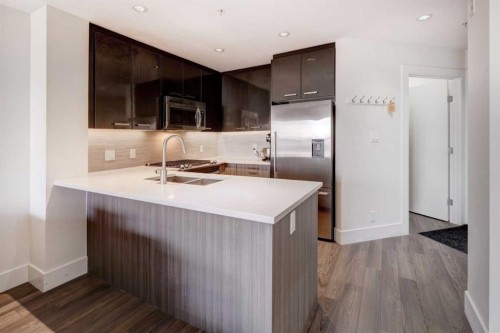 311-510 Edmonton Trail Ne, Calgary, AB - Indoor Photo Showing Kitchen With Double Sink With Upgraded Kitchen