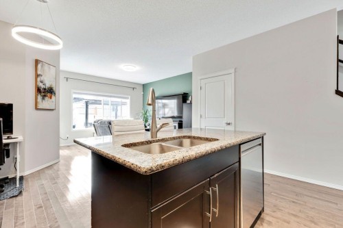 227 Cranford Way Se, Calgary, AB - Indoor Photo Showing Kitchen With Double Sink