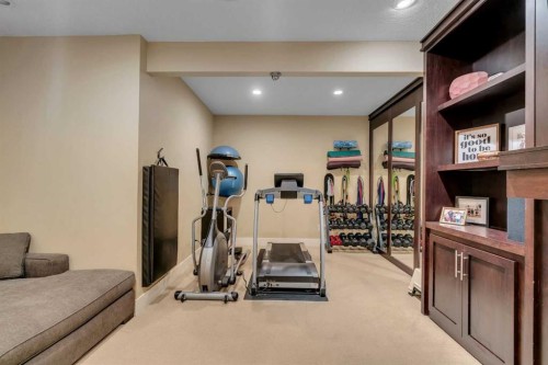 72 Quarry Landing Se, Calgary, AB - Indoor Photo Showing Gym Room