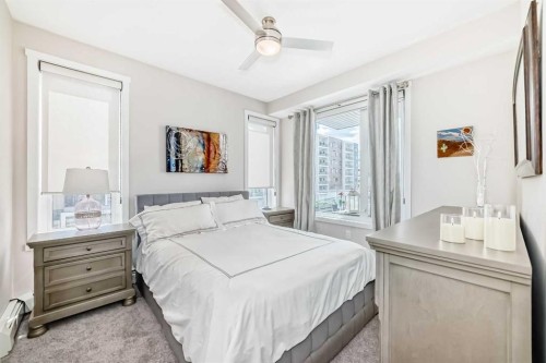 402-30 Shawnee Common Sw, Calgary, AB - Indoor Photo Showing Bedroom
