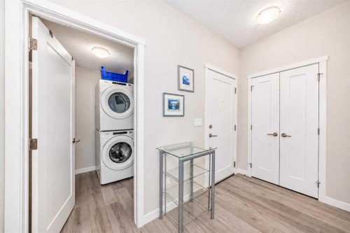402-30 Shawnee Common Sw, Calgary, AB - Indoor Photo Showing Laundry Room
