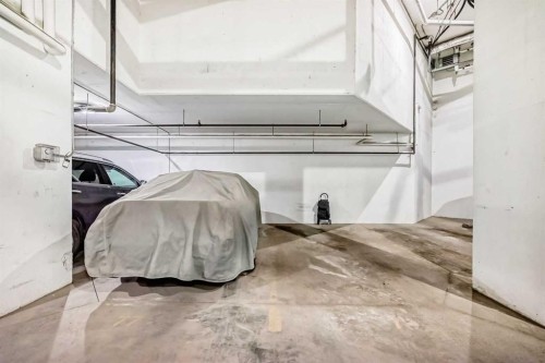 402-30 Shawnee Common Sw, Calgary, AB - Indoor Photo Showing Garage