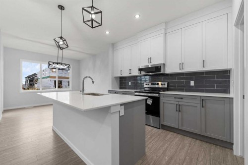532 Clearwater Heath, Chestermere, AB - Indoor Photo Showing Kitchen With Upgraded Kitchen