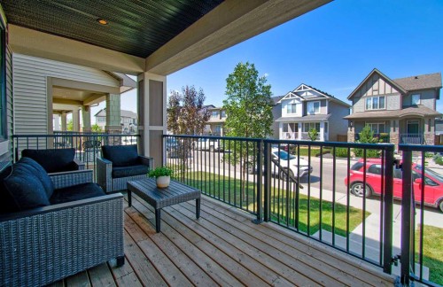 261 Ellen Way, Crossfield, AB - Outdoor With Deck Patio Veranda With Exterior