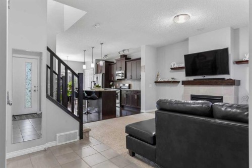 51 Walgrove Terrace Se, Calgary, AB - Indoor With Fireplace