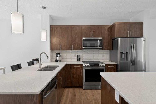 226 148 Avenue Nw, Calgary, AB - Indoor Photo Showing Kitchen With Stainless Steel Kitchen With Double Sink With Upgraded Kitchen
