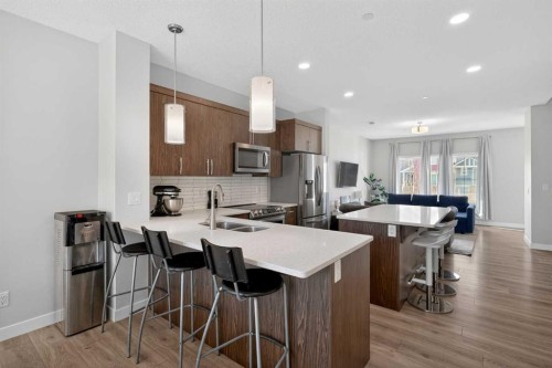 226 148 Avenue Nw, Calgary, AB - Indoor Photo Showing Kitchen With Stainless Steel Kitchen With Double Sink With Upgraded Kitchen