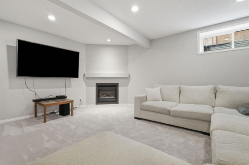 73 Morningside Circle, Airdrie, AB - Indoor With Fireplace