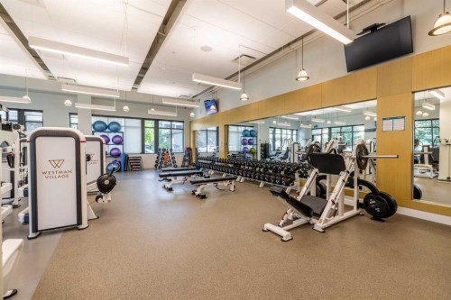 124-Mahogany Centre Centre Se, Calgary, AB - Indoor Photo Showing Gym Room