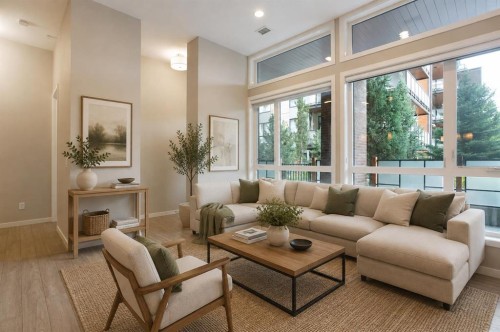 124-Mahogany Centre Centre Se, Calgary, AB - Indoor Photo Showing Living Room