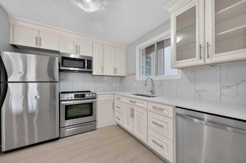 218 Bermuda Drive Nw, Calgary, AB - Indoor Photo Showing Kitchen With Double Sink With Upgraded Kitchen