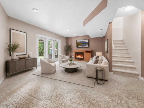 68 Auburn Sound Terrace Se, Calgary, AB - Indoor With Fireplace