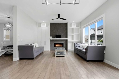 111 Kinniburgh Place, Chestermere, AB - Indoor With Fireplace