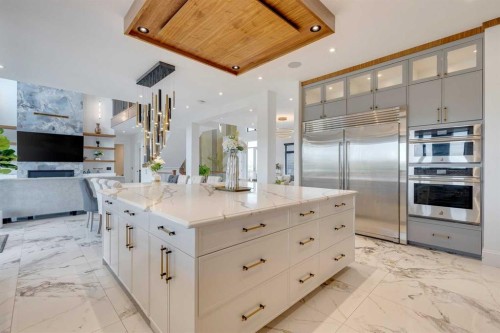 48017 Harvest Lane East, Rural Foothills County, AB - Indoor Photo Showing Kitchen With Upgraded Kitchen