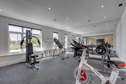 48017 Harvest Lane East, Rural Foothills County, AB - Indoor Photo Showing Gym Room