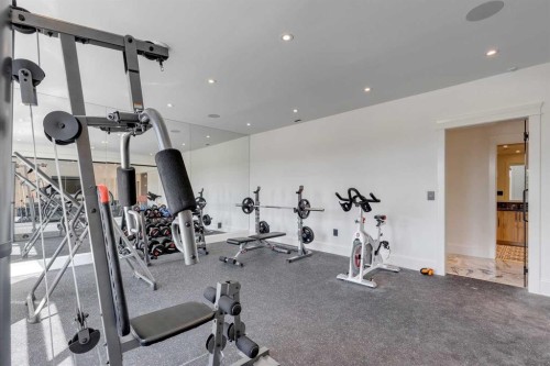 48017 Harvest Lane East, Rural Foothills County, AB - Indoor Photo Showing Gym Room